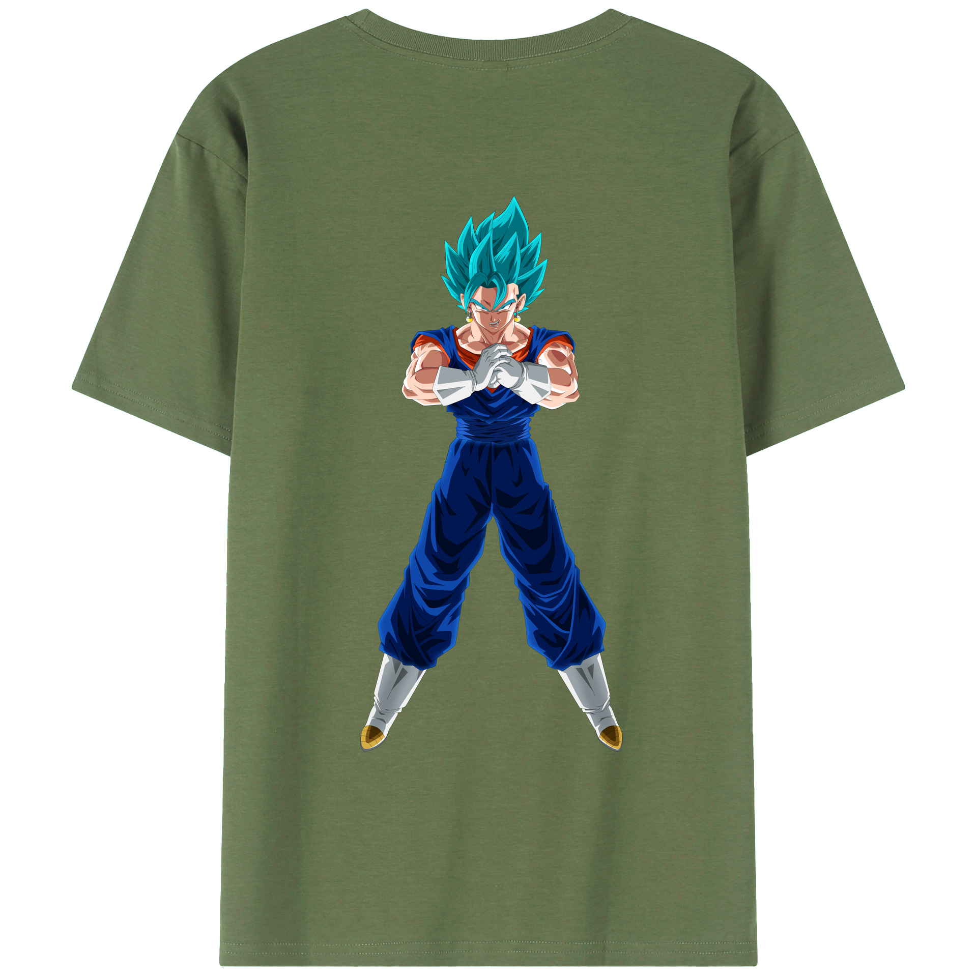 （画像用） ドラゴンボール ベジット DRAGON BALL Vegetto 綿100％ メンズ半袖Tシャツ（バックプリント） 通気性